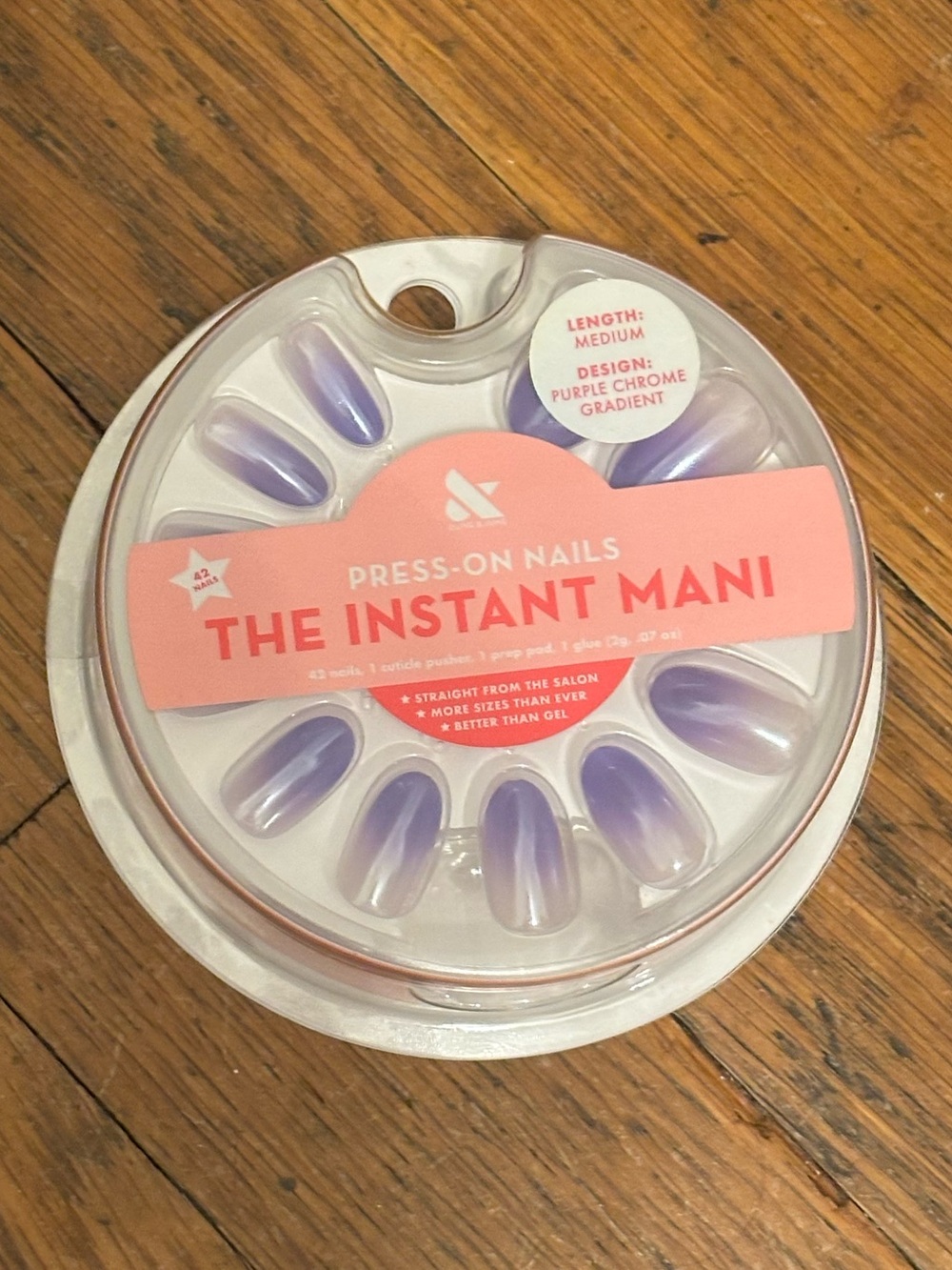 Olive & June Press On Nails - Instant Mani - Purple Chrome Gradient